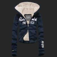 dames abercrombie fitch fleece hooded outwear zip new york donkerblauw Moose Goedkope wky9r919